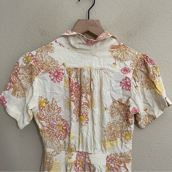 Free People Hawaii Combo Casual Mini Dress Cream Yellow XS - Picture 13 of 16